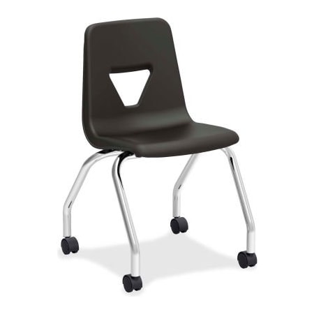Lorell Classroom Mobile Chair - Polypropylene - Black - 2/PK 99911